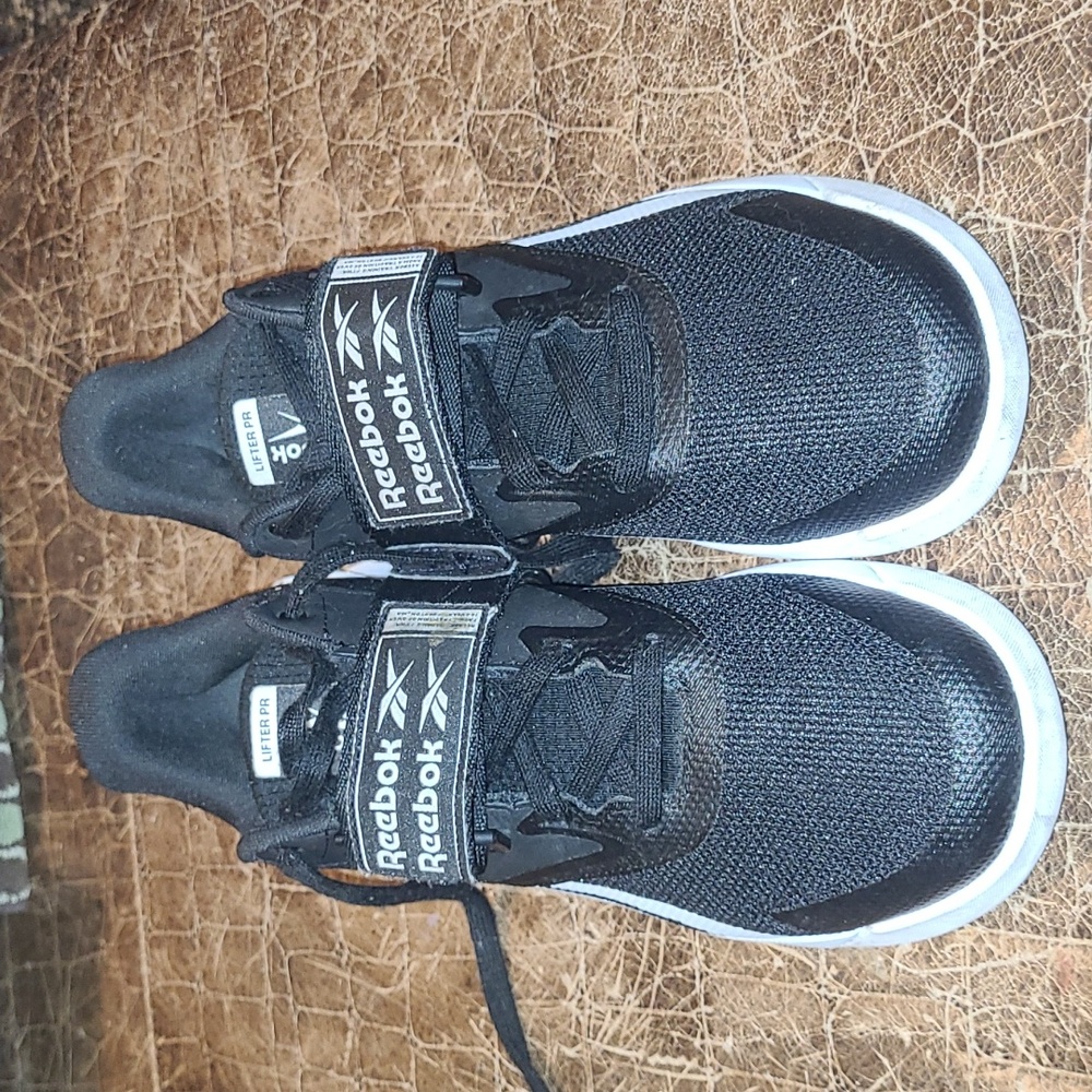 Reebok Lifter PR II Weight Lifting Shoes. Size 9.5 Men's. Black/White - Picture 1 of 10